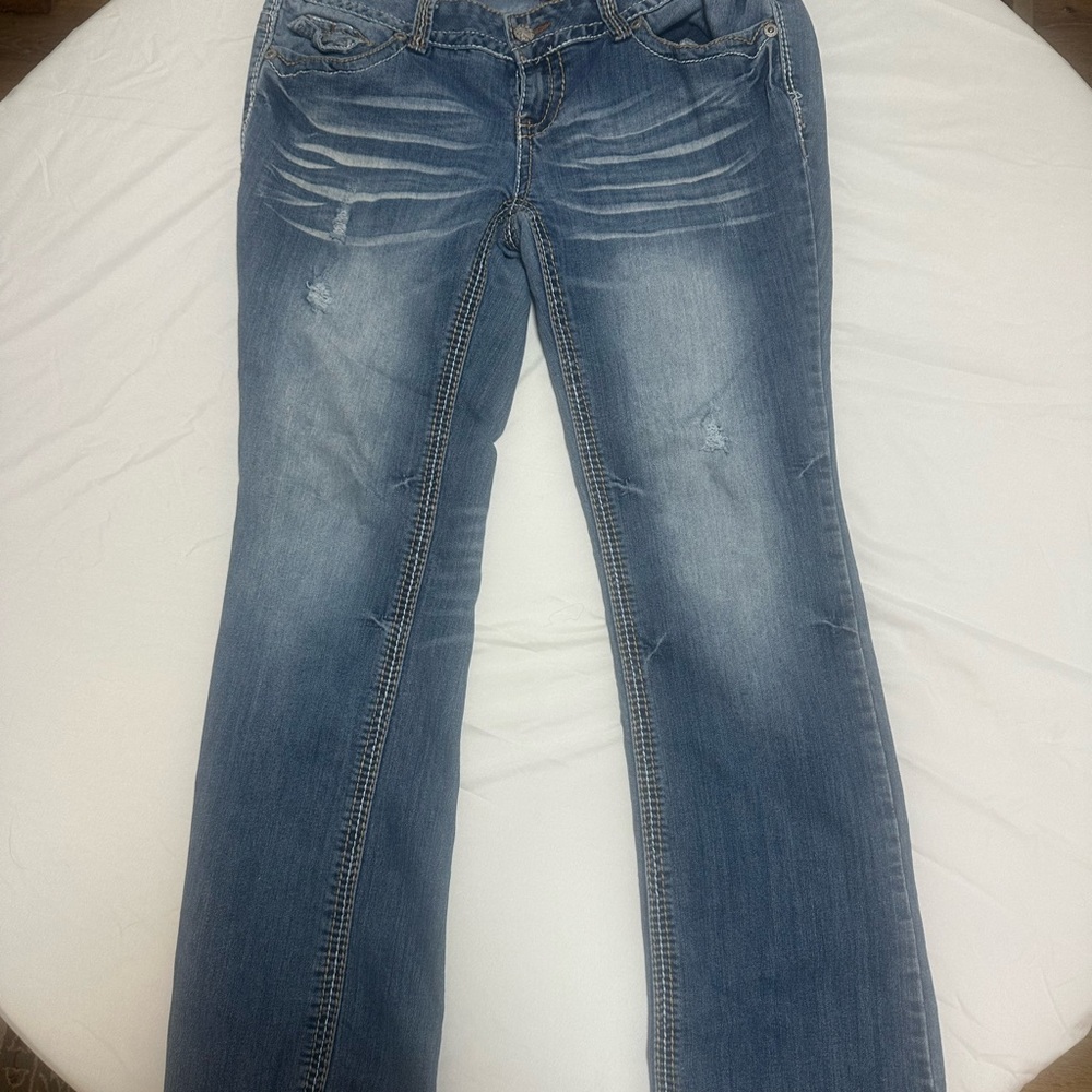 Amethyst Jeans Light Blue Flare & Wide Leg